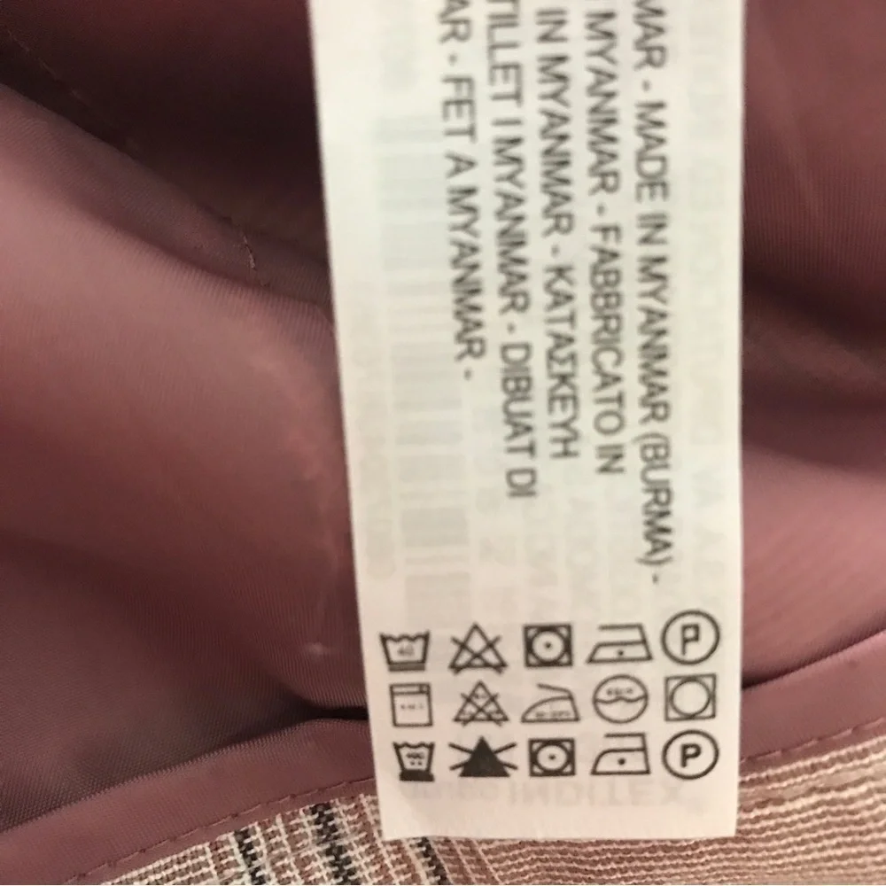 3/$15 Zara plaid linen blend trousers